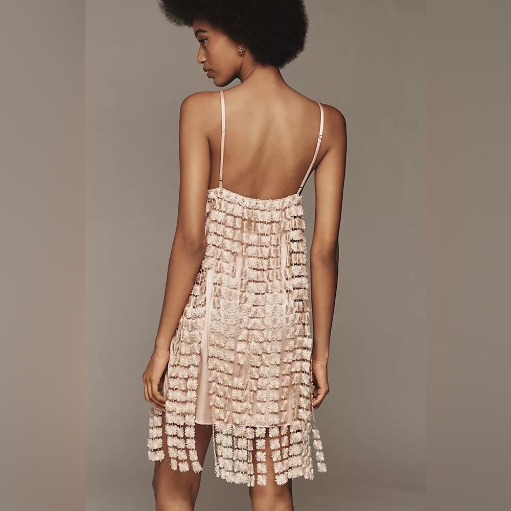 Anthropologie x Saylor Fringe Mini Slip Dress/ size XS - Picture 3 of 14
